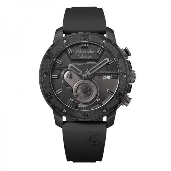 Alexandre Christie AC 6627 Full Black Rubber MCRIPBA